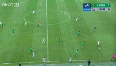 陈晋一任意球世界波助申花扳平国安，申花逆境