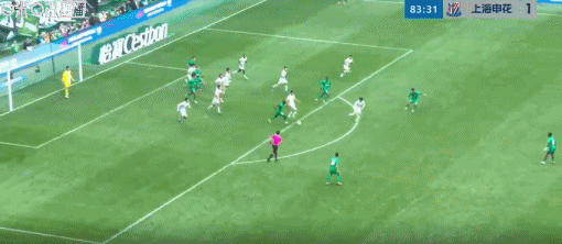 陈晋一任意球世界波助申花扳平国安，申花逆境