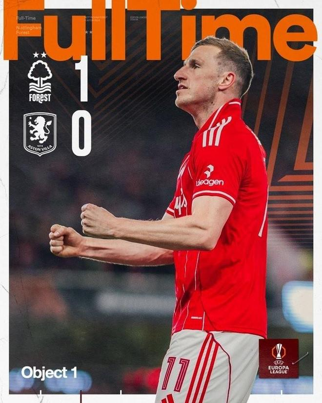 诺丁汉森林1-0力克维拉占得欧联杯决赛先机